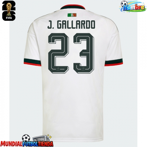 Camiseta México Jesus Gallardo #23 Segunda Equipación Replica Mundial 2026 mangas cortas